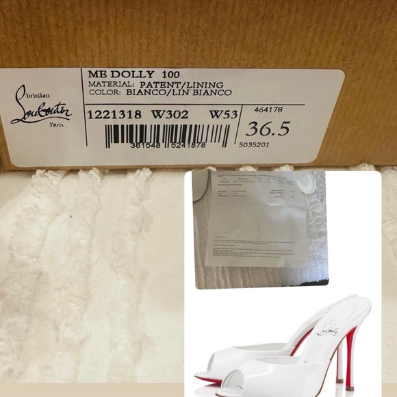 Christian Louboutin White Patent Heels